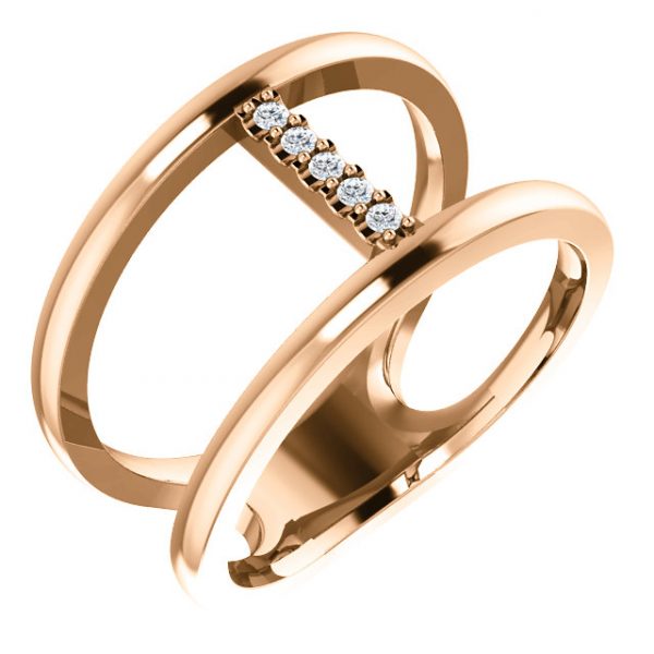 Positive Space ring on negative space Simply Majestic by Susette collection