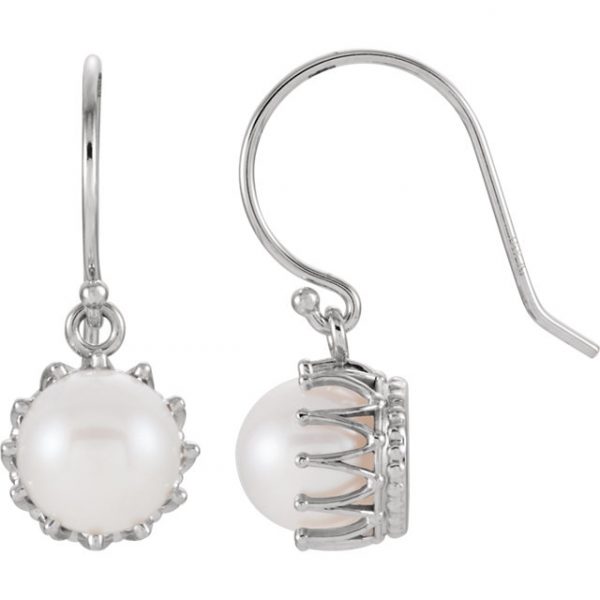 Sterling silver pearl drop earrings Simply Majestic by Susette collection