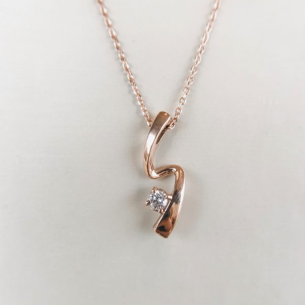 Rose Gold Diamond S Necklace Simply Majestic by Susette collection