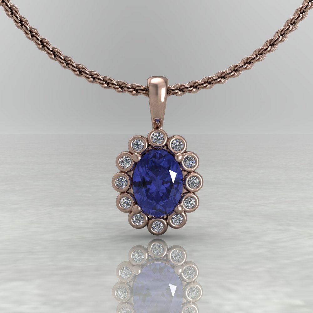 Update tanzenite necklace created by Simply Majestic jewelers