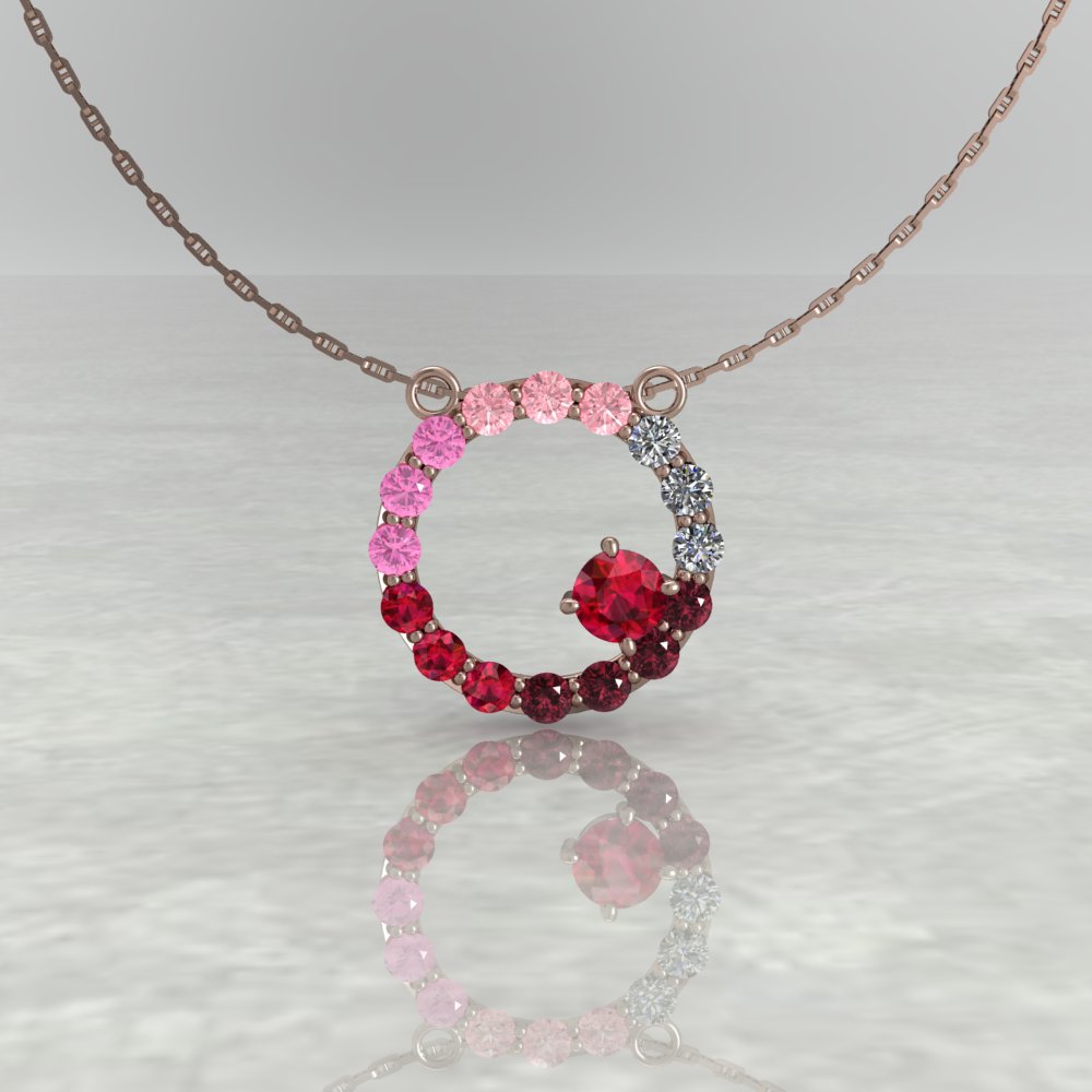 Custom ombre necklace create by Simply Majestic