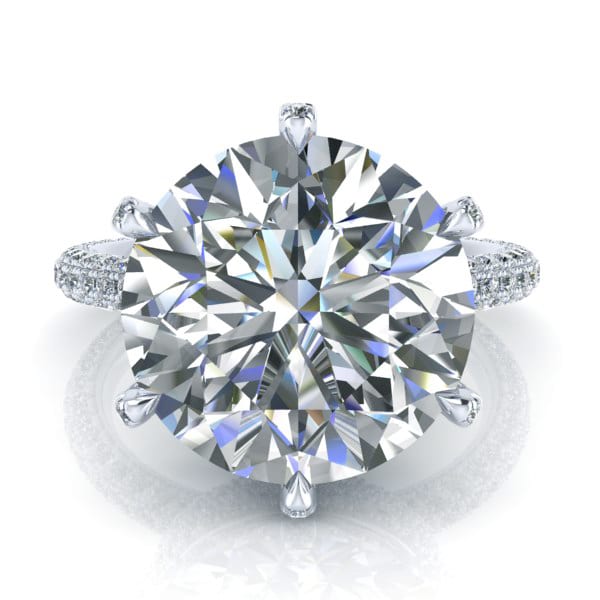 2 carat mined engagement ring