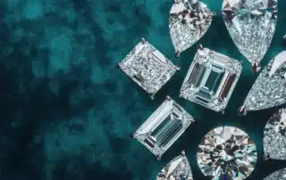 high quality lab grown diamonds displayed in local jewelry store