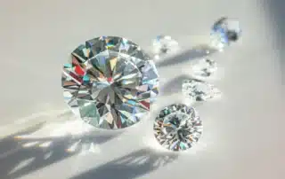 Sparkling lab grown diamonds for engagement rings in a Connecticut store